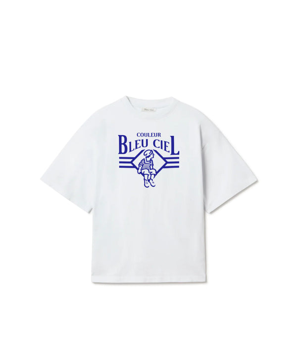 Marseille T-Shirt White Bleu Ciel